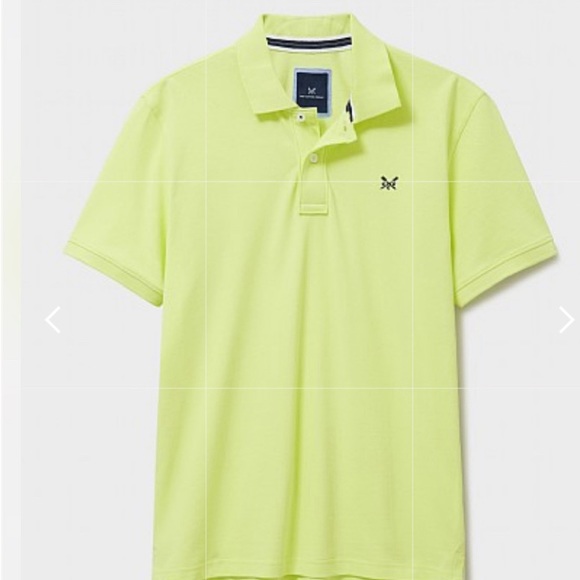 Crew Clothing Company Men’s Classic Pique Polo Shirt in Citrus Lime Size Medium - Picture 1 of 15